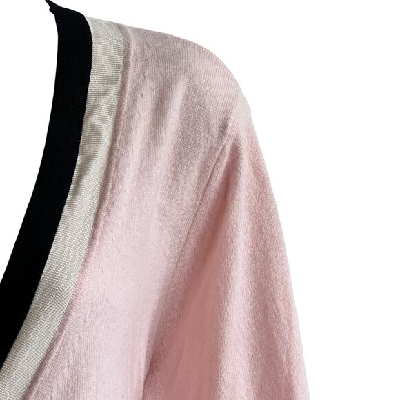 Sandro Clotilde Varsity wool cashmere blend Cardigan preppy sweater size M - Picture 10 of 14